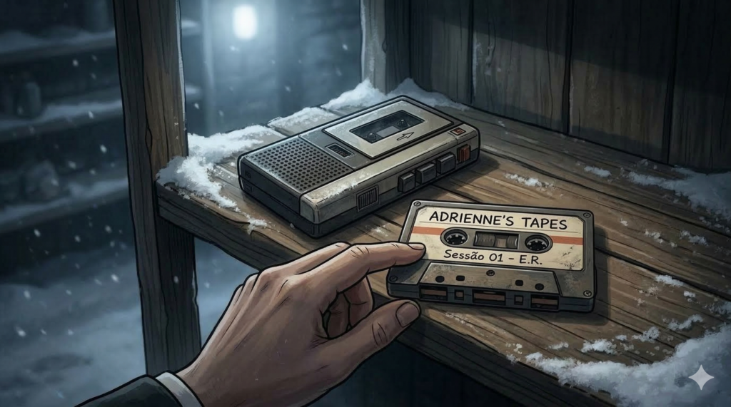 Nunca Minta: Adrienne's Tapes [imagem criada por IA]