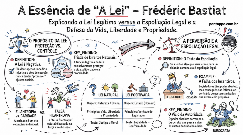 a lei bastiat mapa mental imagem criada por ia